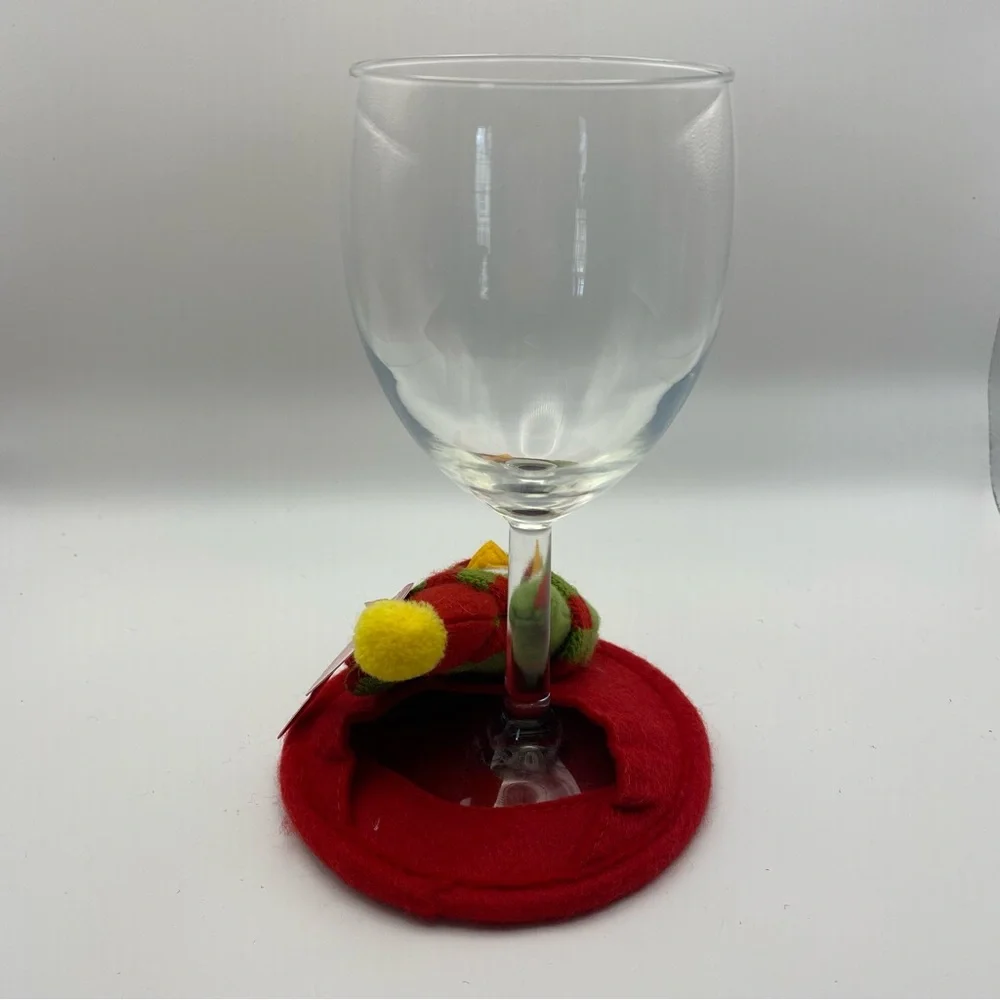 Pier 1 Holiday Stemware Coasters Set Of 6 (4 Owls & 2 Penguin) Felt Winter NEW